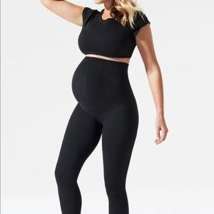 Harper Grey Maternity Leggings | Black